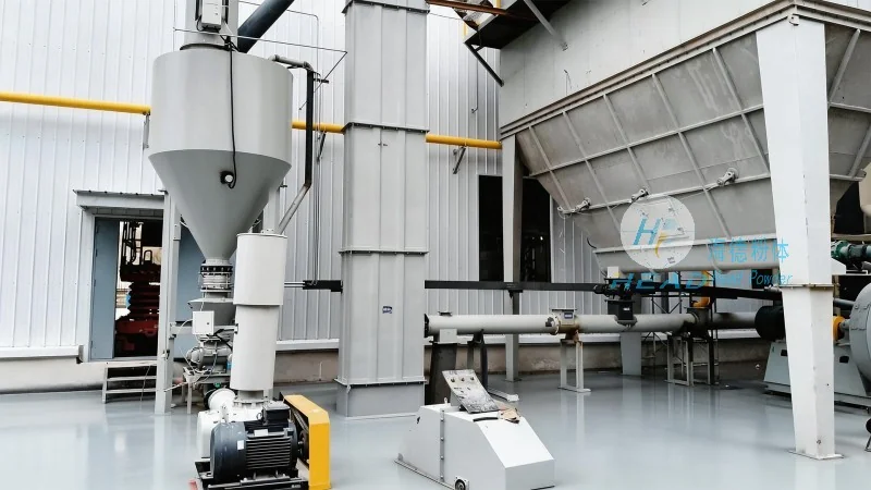 Poudre de graphite transportée pneumiquement mélangée