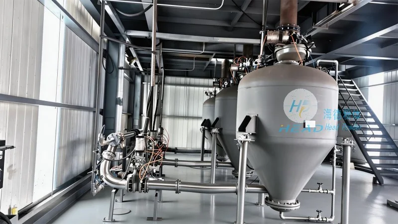 Projet de transport pneumatique à pression positive pour les granulés de sel industriel dans une entreprise de sel à Hengyang, Hunan