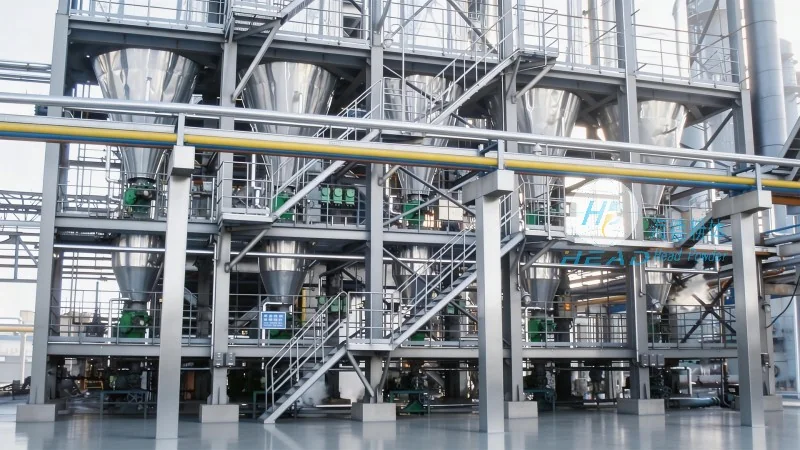 Projet de système de transport pneumatique mixte à plusieurs ateliers pour les poudres dans une entreprise de dioxyde de titane à Ningbo, Zhejiang