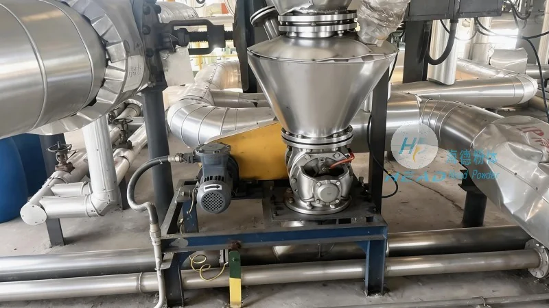 Projet de transport pneumatique à pression négative de poudre de laine de roche pour une entreprise de matériaux de construction à Jiuquan, Gansu