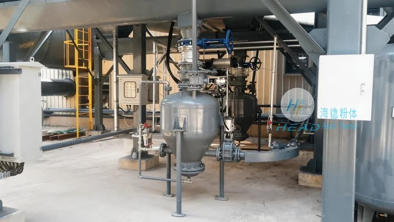 Projet de transport pneumatique à phase diluée de granulés plastiques pour une entreprise plastique à Tianjin